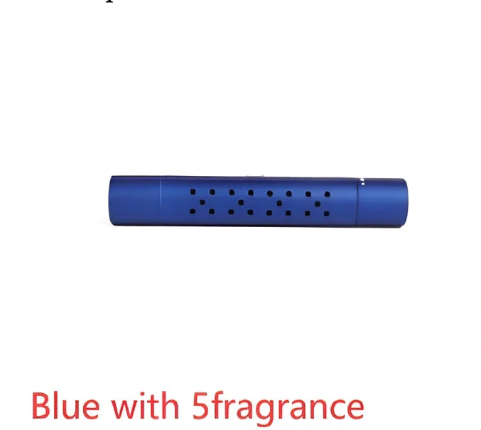 Silver aluminium alloy car vent clip-on air freshener, 83x13mm size, 46g, with replaceable fragrance cores