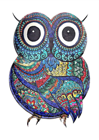 Colourful animal-shaped wooden jigsaw puzzles for children, educational and fun