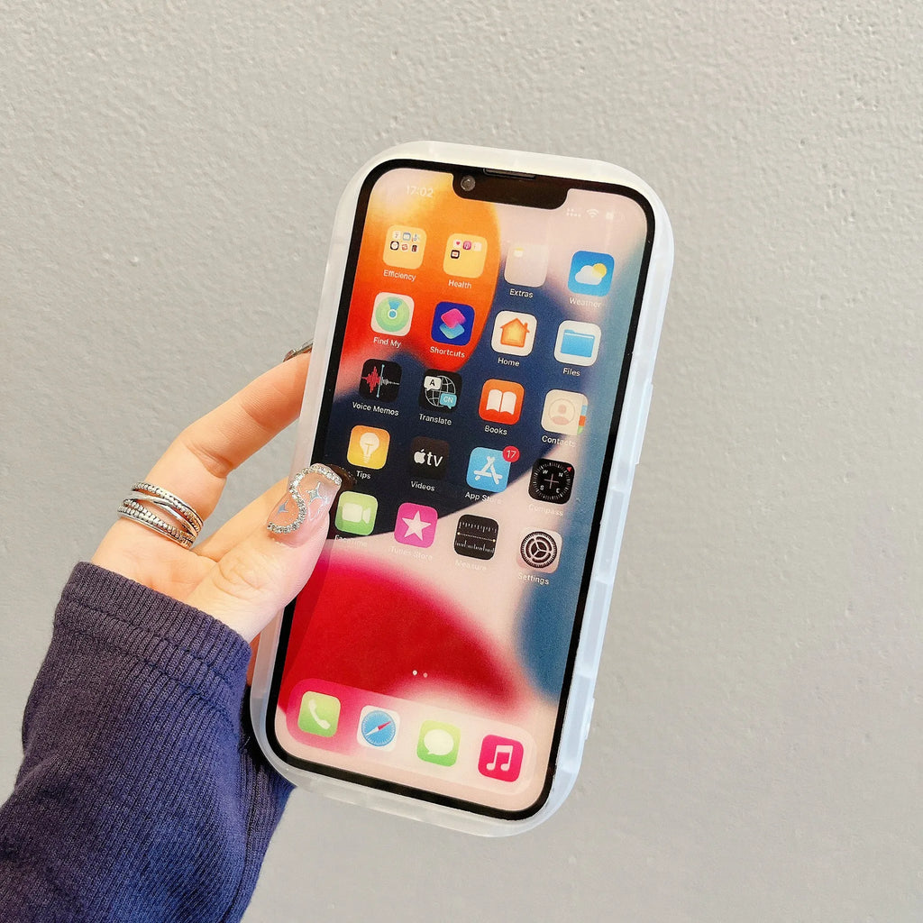 Blooming colour TPU phone case with airbag edge and XINGX bracket for iPhone 11-14 Pro Max