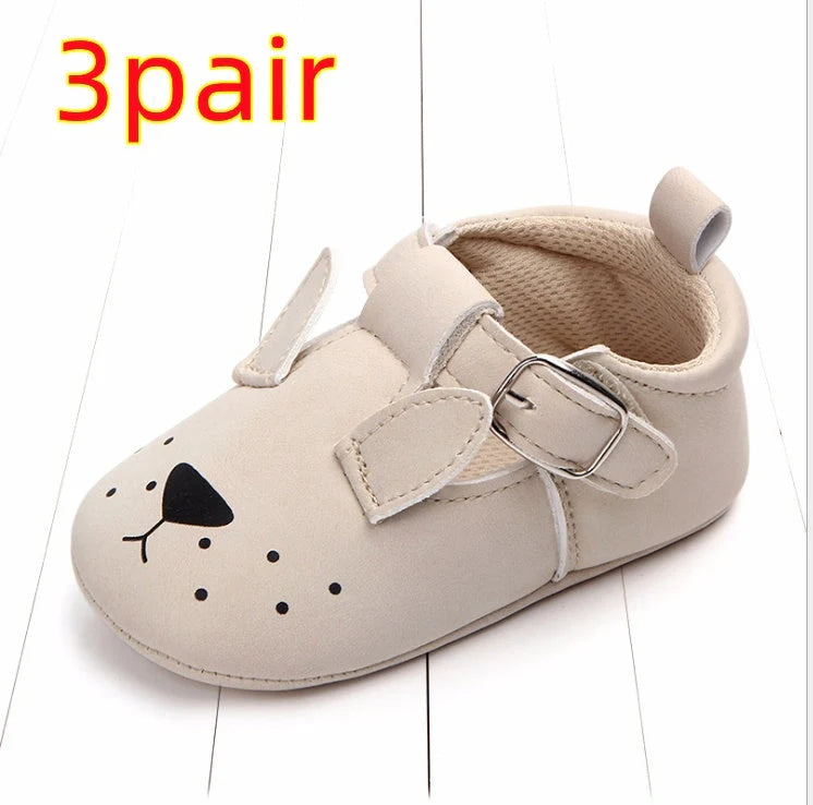 Cartoon animal baby shoes with non-slip soft bottom for spring and autumn wear