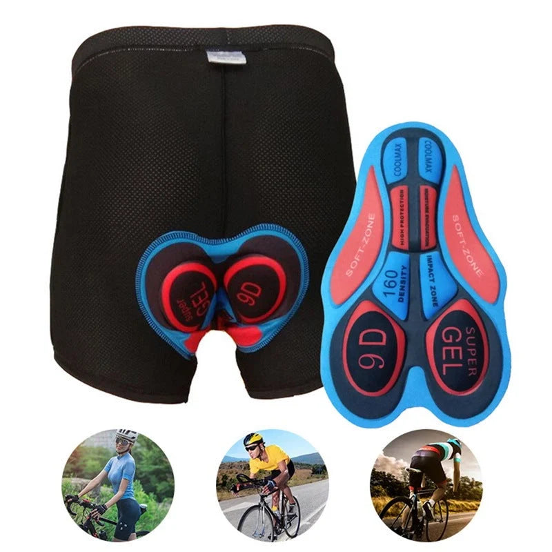 Cycling shorts with 3D gel padding for hip protection and breathable fabric