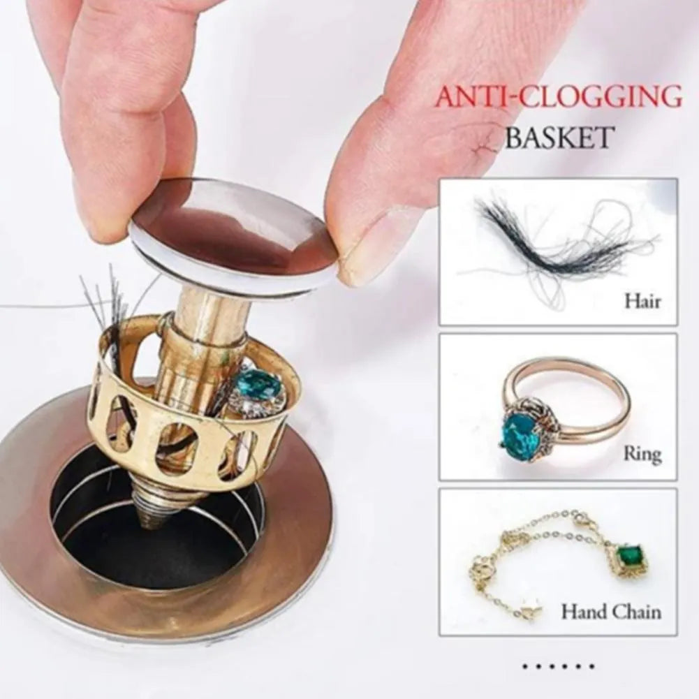 Copper kitchen tap filter element with manual press bounce for single-hole artificial stone countertops