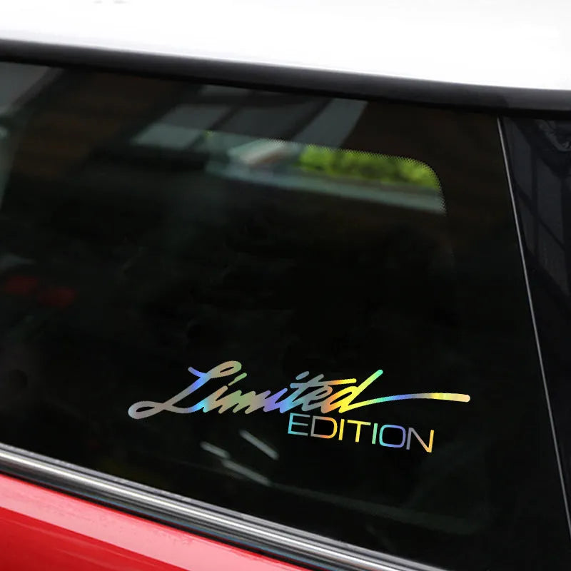 Laser reflective car sticker LIMITED EDITION in laser colourful finish on car body panel