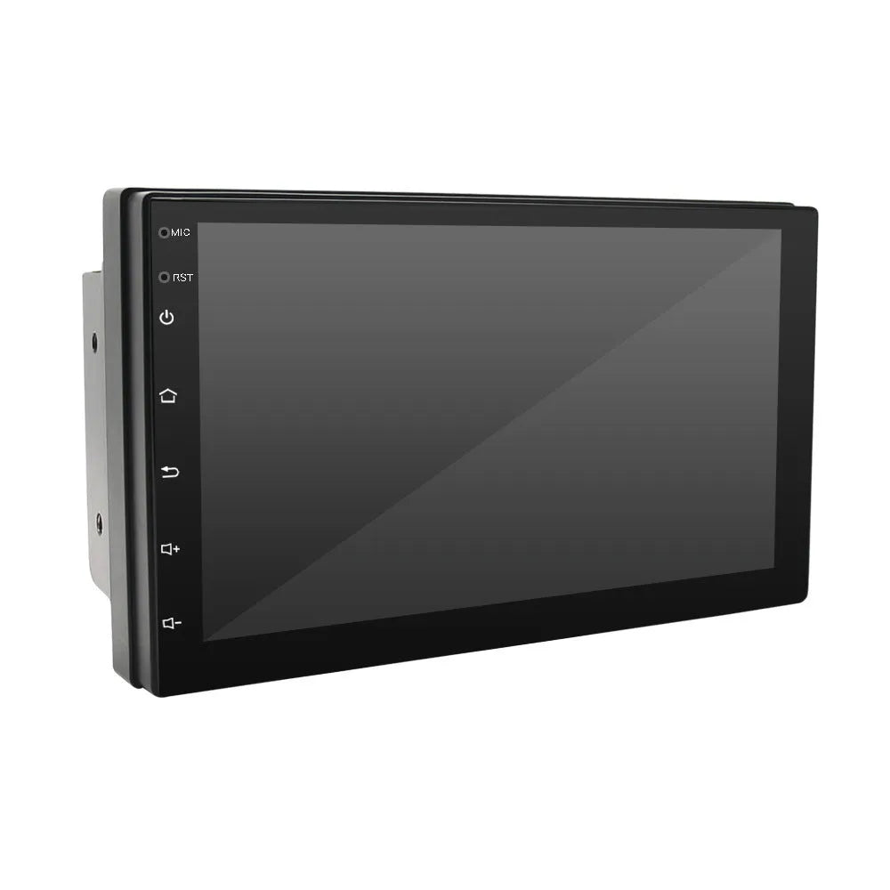 Black universal car navigation radio with 7-inch screen for manual transmission vehicles