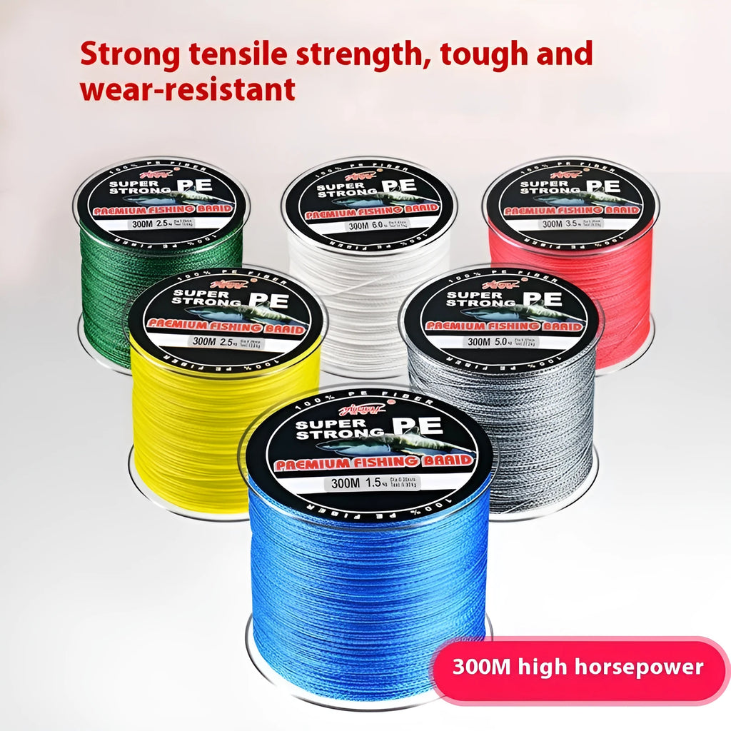 Dali Mayu PE fishing line spool in selected colour with 300m length and four-section design