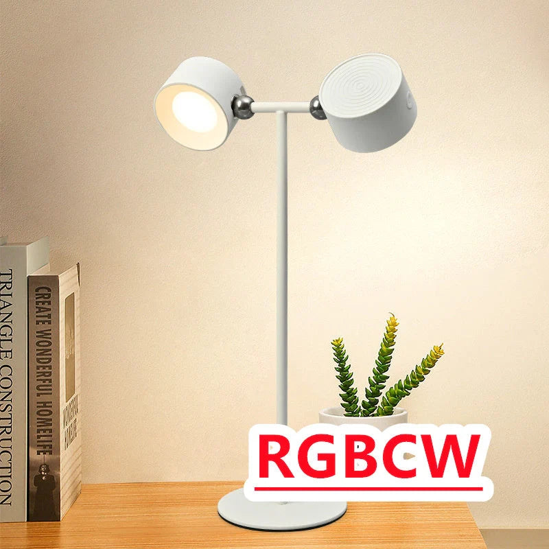 Magnetic Touchable LED USB Rechargeable Table Lamp with 360° rotation and cordless design