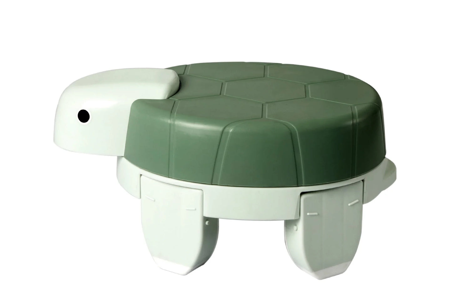 Children's portable folding training toilet with cute turtle design, ideal for potty training at home or on the go.