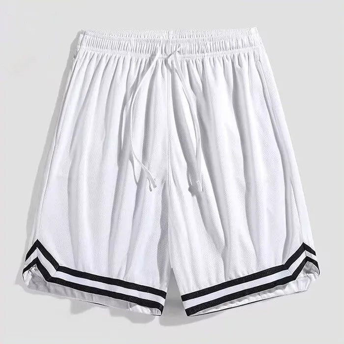 Men's loose fit cropped trousers in gradient pink, gradient grey, black and white colours