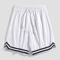 Men's loose fit cropped trousers in gradient pink, gradient grey, black and white colours