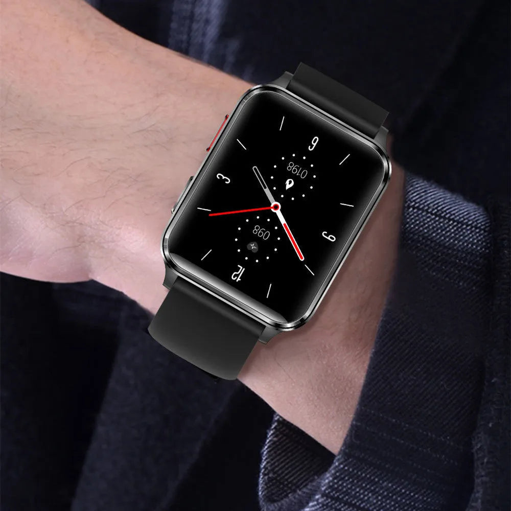 Air Type multi-sport watch with a blue silicone strap and a 1.70-inch screen displaying fitness metrics