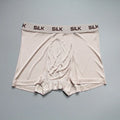 Men's loose fit silk shorts in navy blue, silver grey or skin colour options
