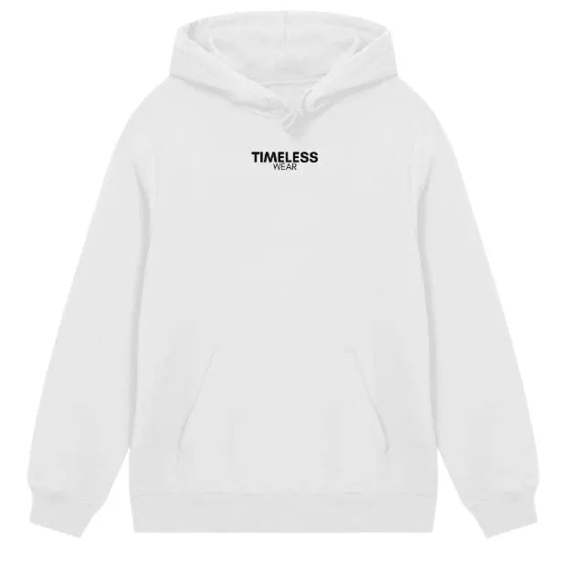 Men's heavyweight washed vintage loose pullover hoodie in black, top stitched patch pocket, polyester, autumn wear
