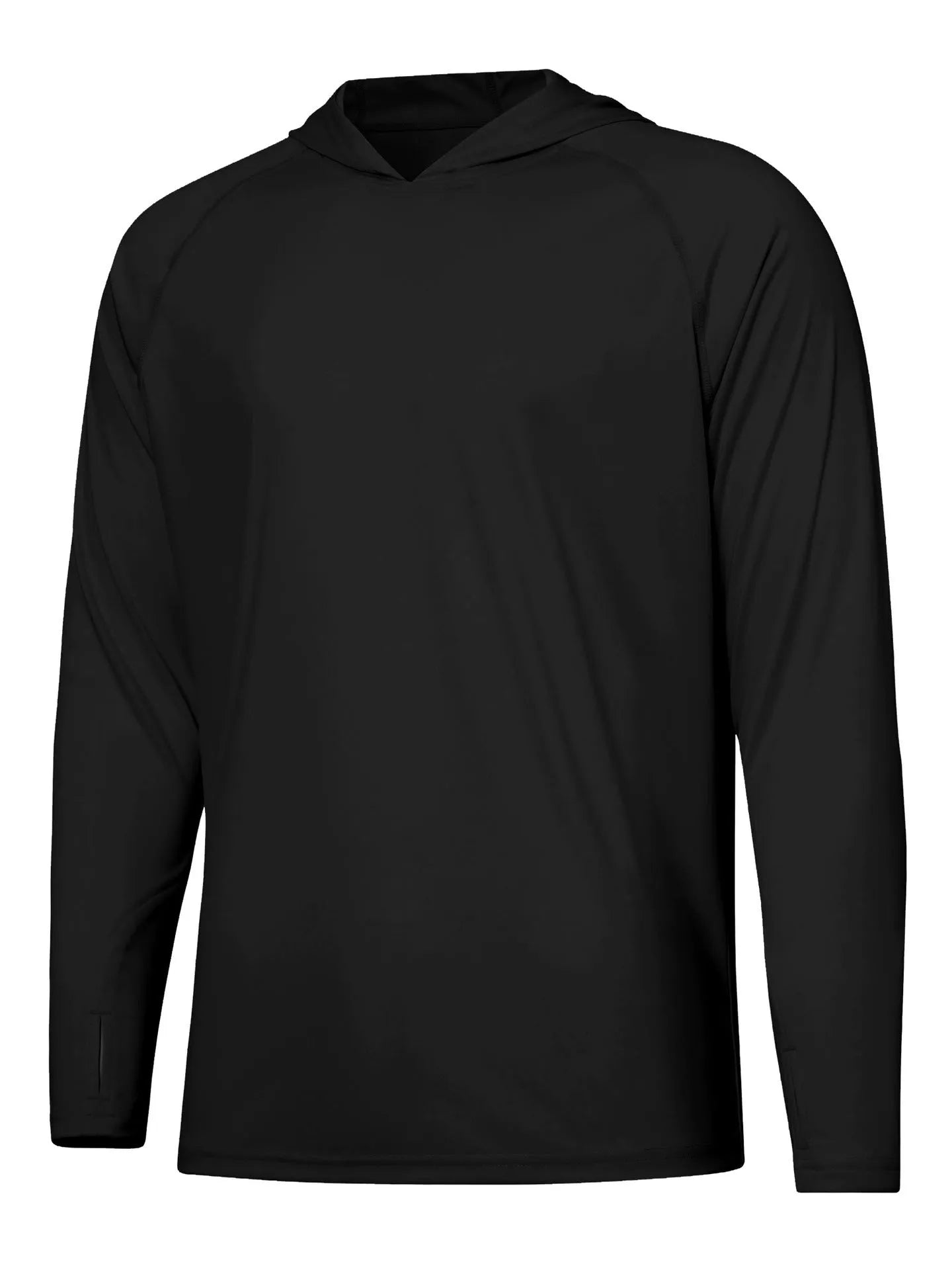 Outdoor UV protection long sleeve hooded top in polyester fabric available in multiple colours