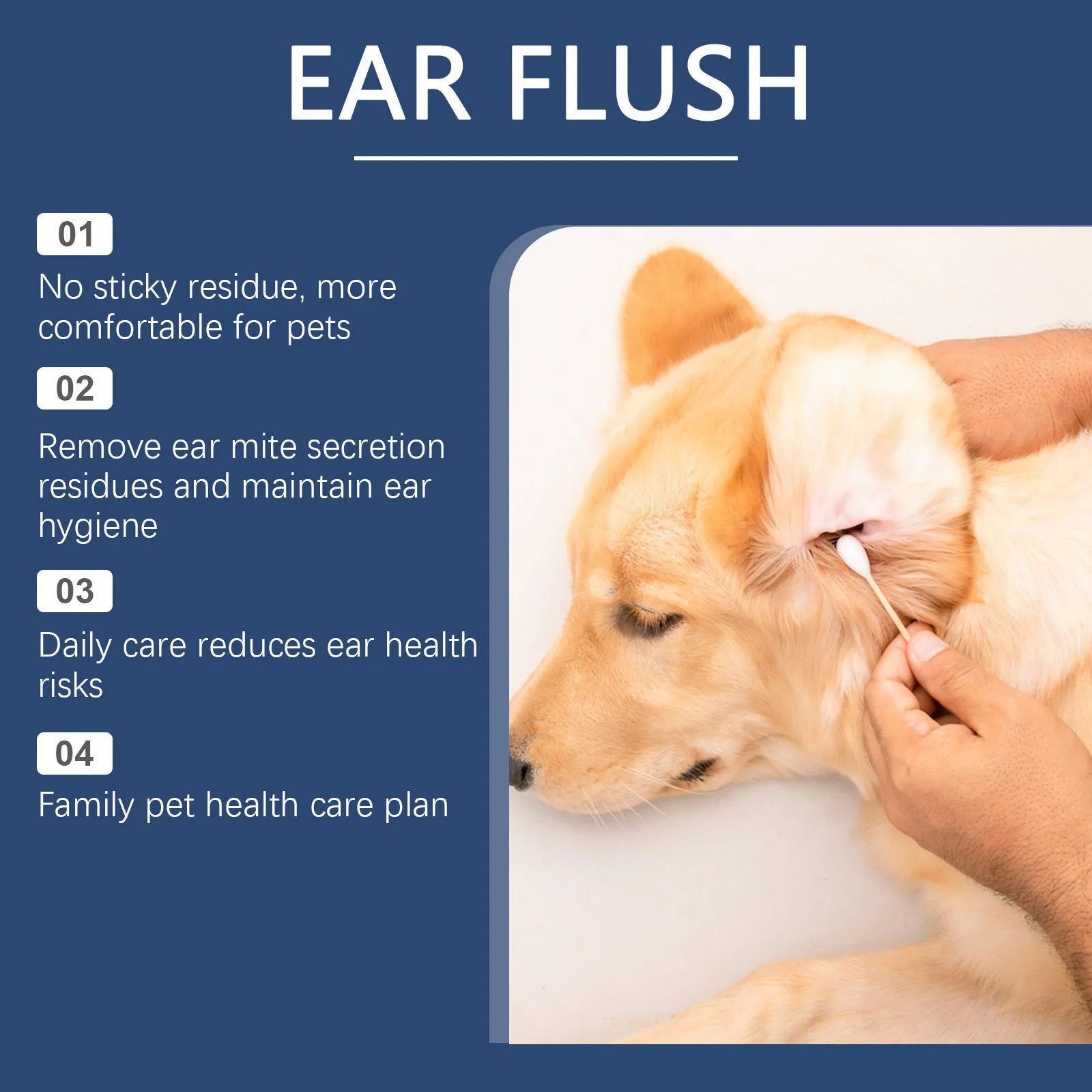 100ml bottle of dog and cat ear cleaner for gentle earwax removal.