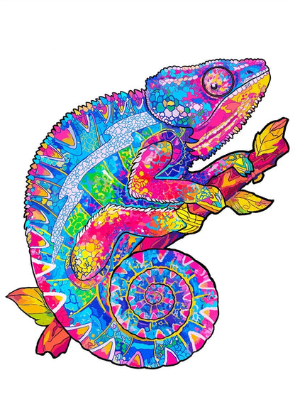 Colourful animal-shaped wooden jigsaw puzzles for children, educational and fun