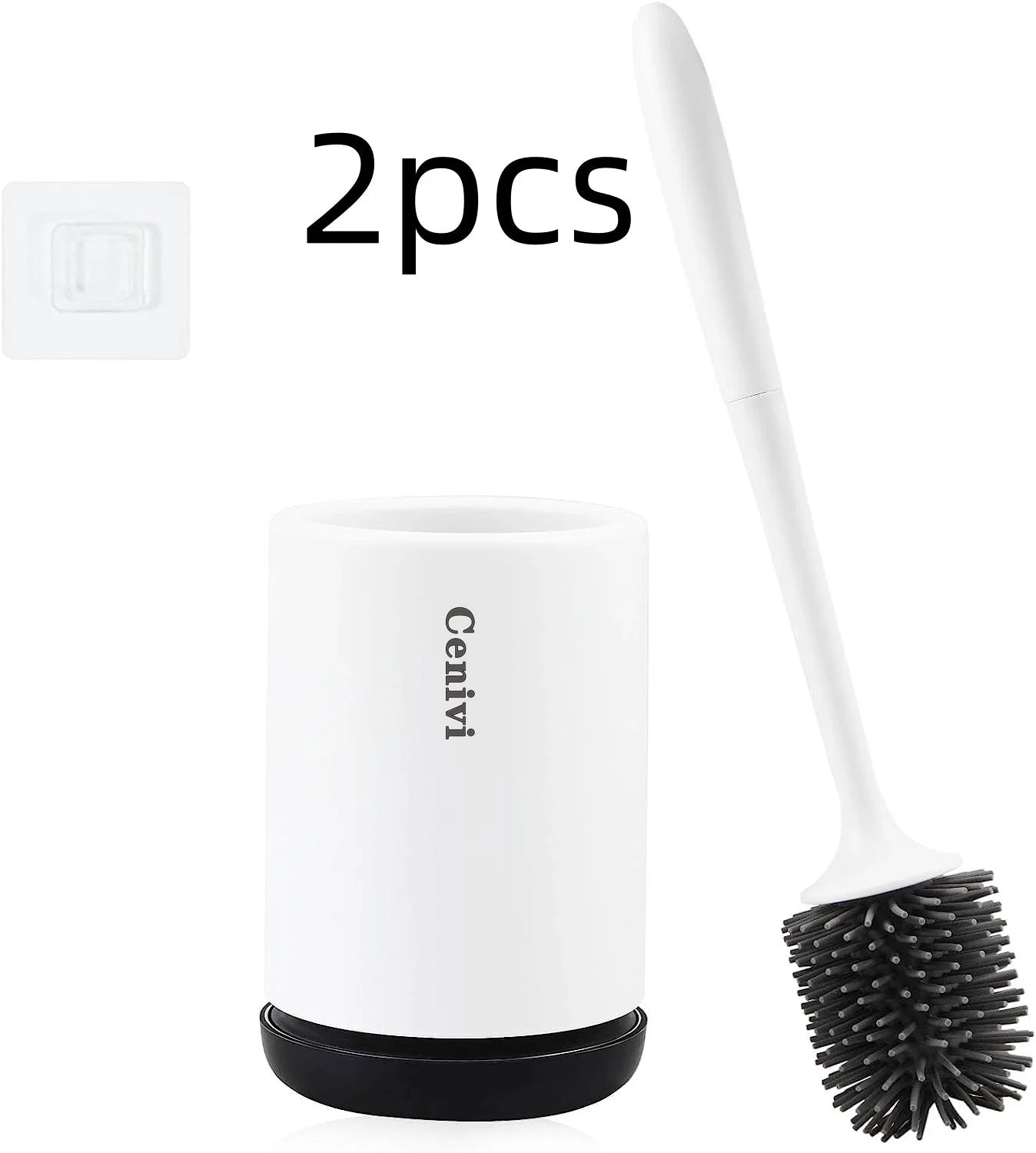 Non-stick Hair Soft Plastic Brush Head Toilet with durable TPR bristles