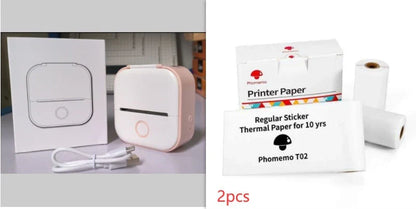 Portable Mini Thermal Label Printer with Bluetooth connectivity in various colours