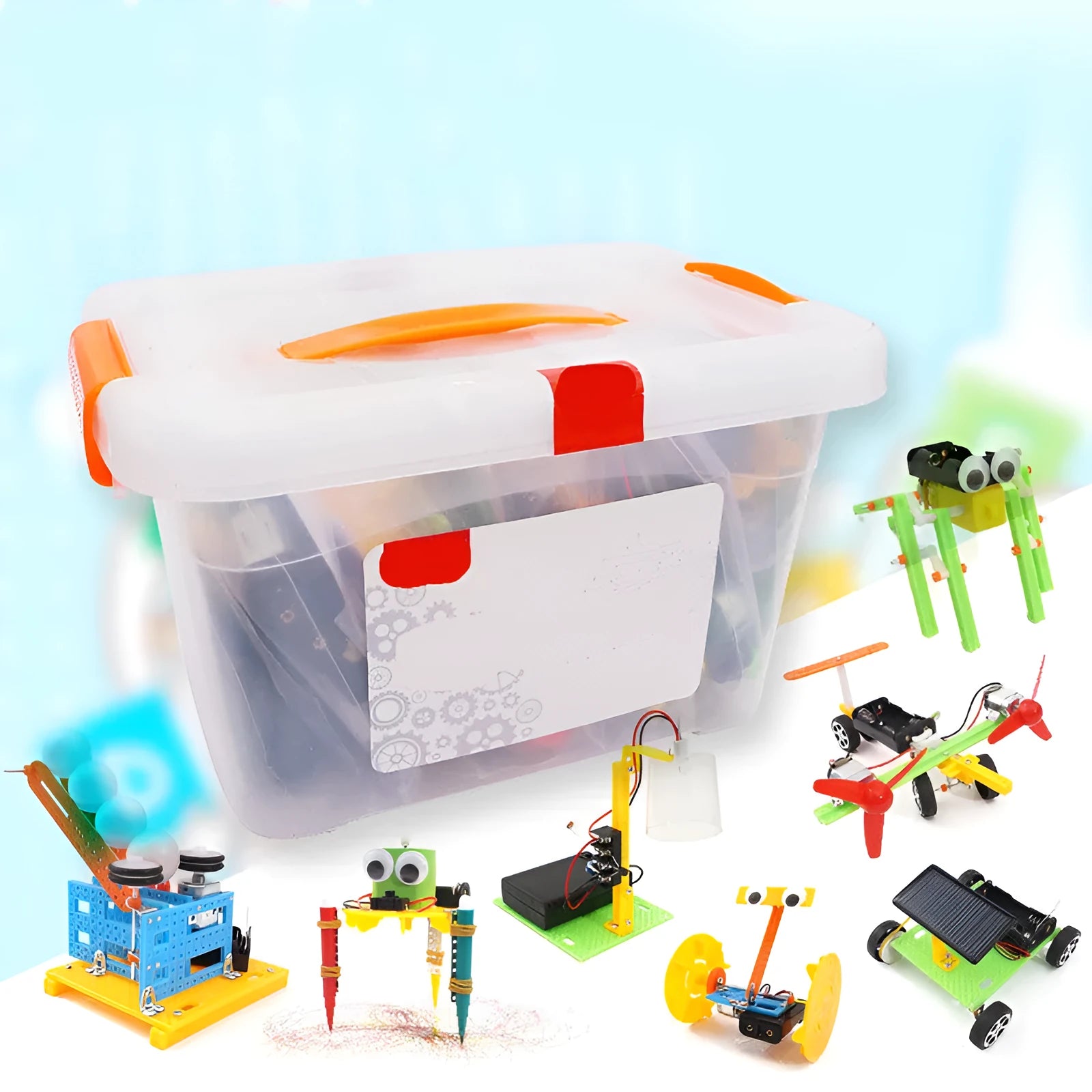DIY plastic assembling building blocks in 6-piece, 9-piece, or 12-piece sets for science experiment teaching