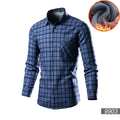 Men's fleece-lined cotton blend cardigan shirt in loose fit available in multiple solid colours