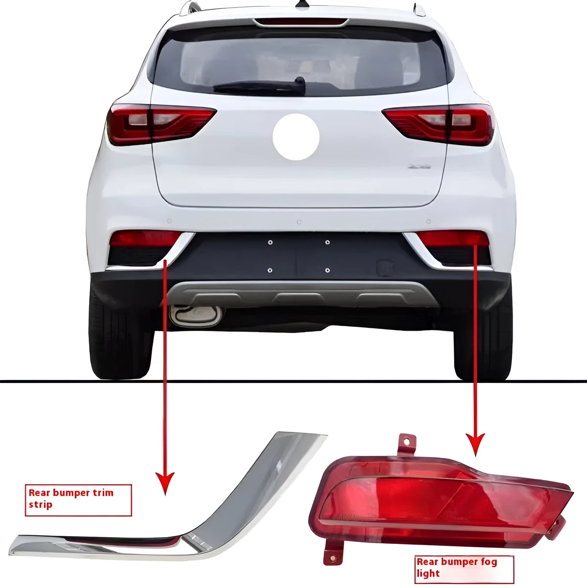 MG ZS plastic rear bumper light assembly for left or right side replacement