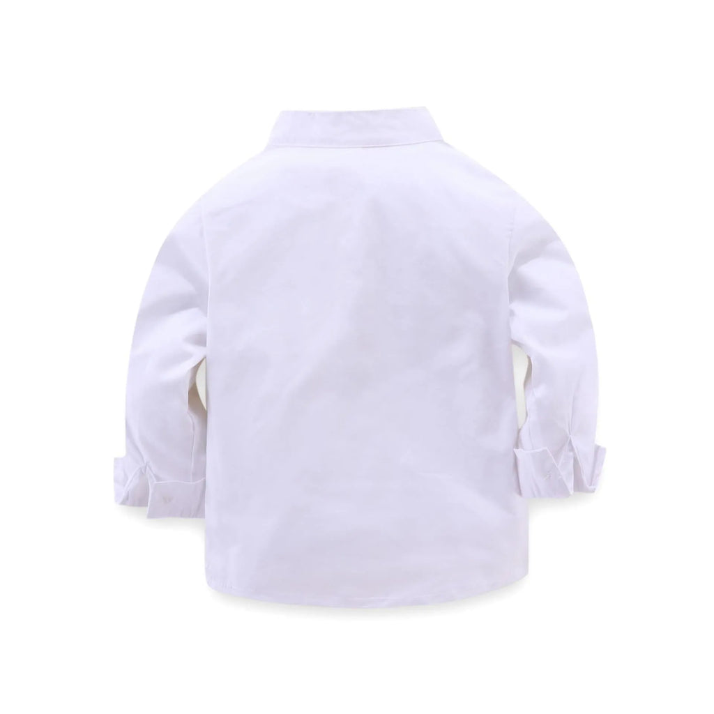 Boys blue European-style suit with height sizing from 90cm to 130cm