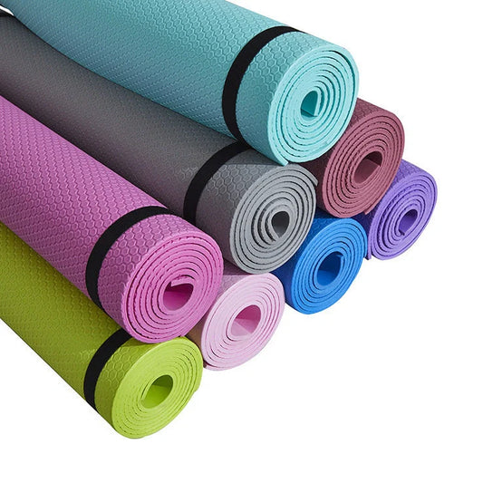 Yoga mat with 3.6mm thickness and moisture-proof EVA material in solid colour