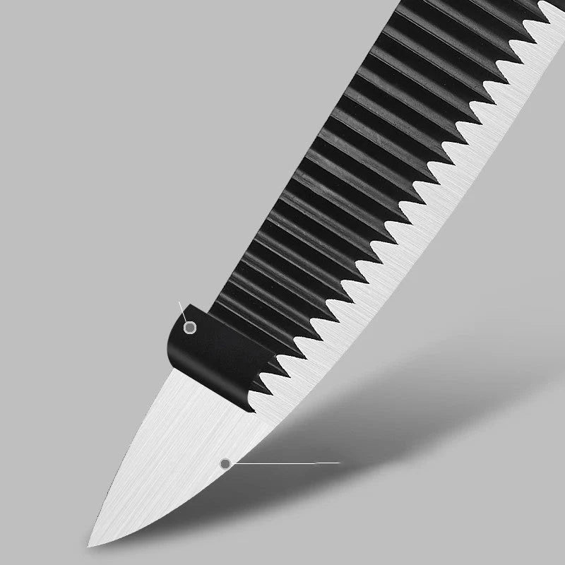 Stainless steel kitchen knife set with handcrafted packaging options