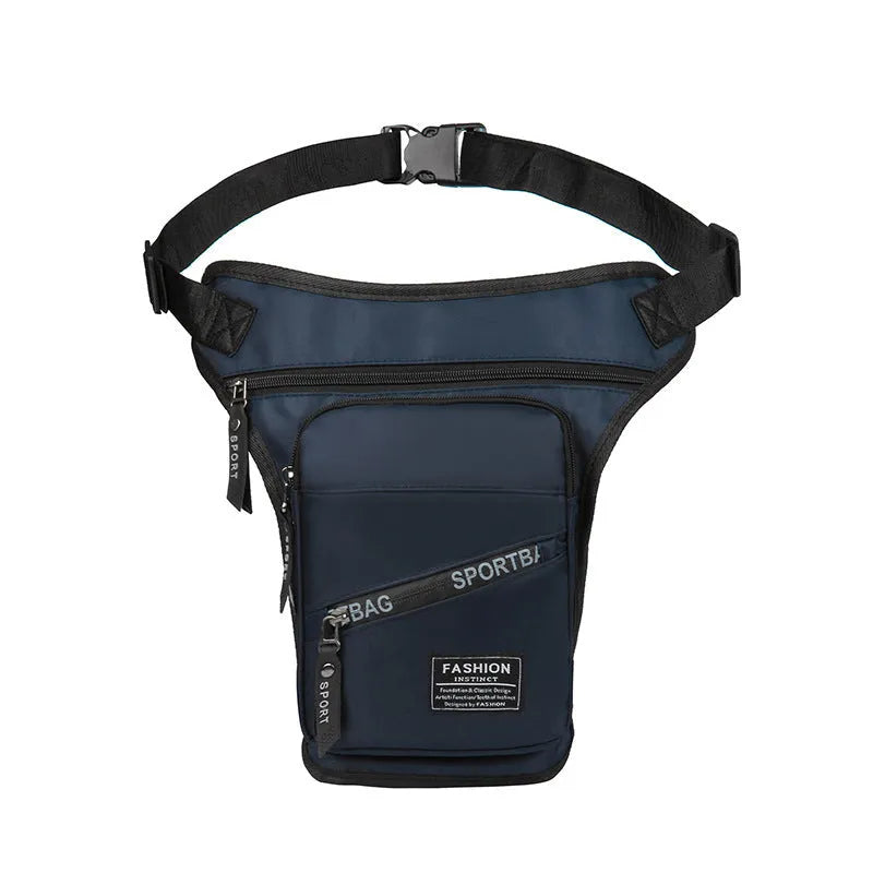 Men's waterproof nylon crossbody leg bag for cycling and outdoor sports in multiple colour options