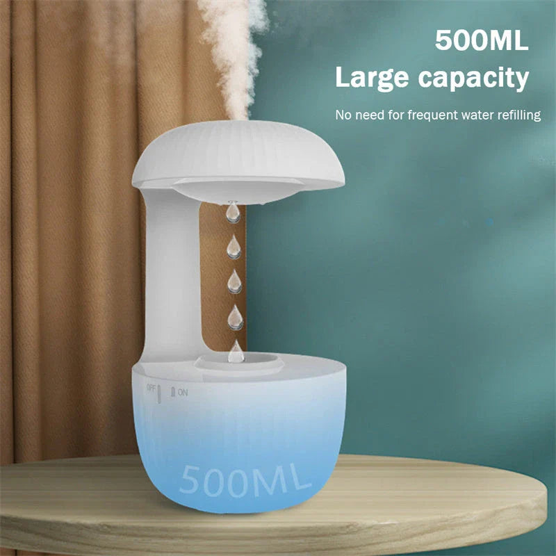 Anti-Gravity Air Humidifier with Levitating Water Drops - Innovative Design, Ultrasonic Mist, Compact and Portable