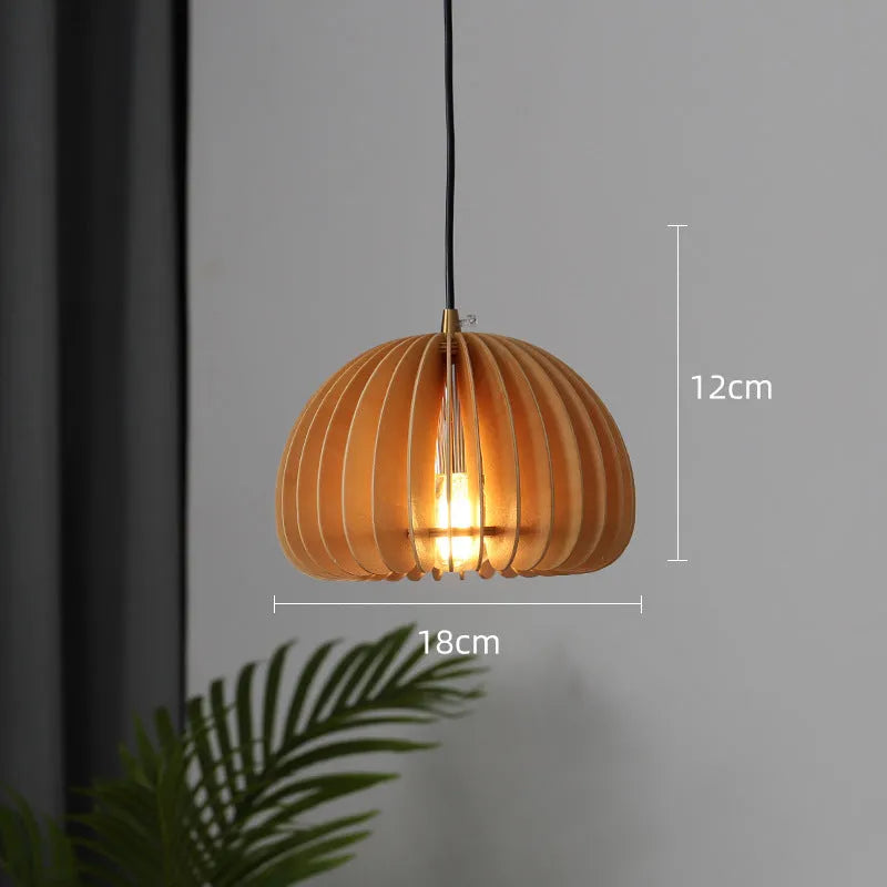 Retro Japanese-style simple iron chandelier ceiling light in 18cm diameter for bedroom