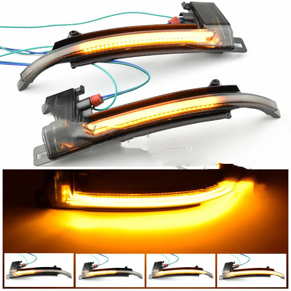Audi A4 B8.5 rearview mirror running water turn signal in Crystal White ABS plastic