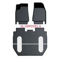 Rubber floor mat for Tesla car with TPE footrest section.