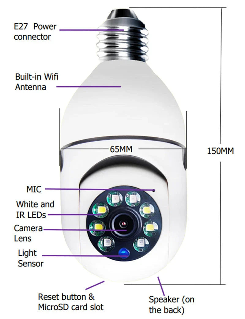 Versatile 1080p WiFi security camera with 4X zoom, automatic tracking, day and night surveillance, and Alexa compatibility for home security