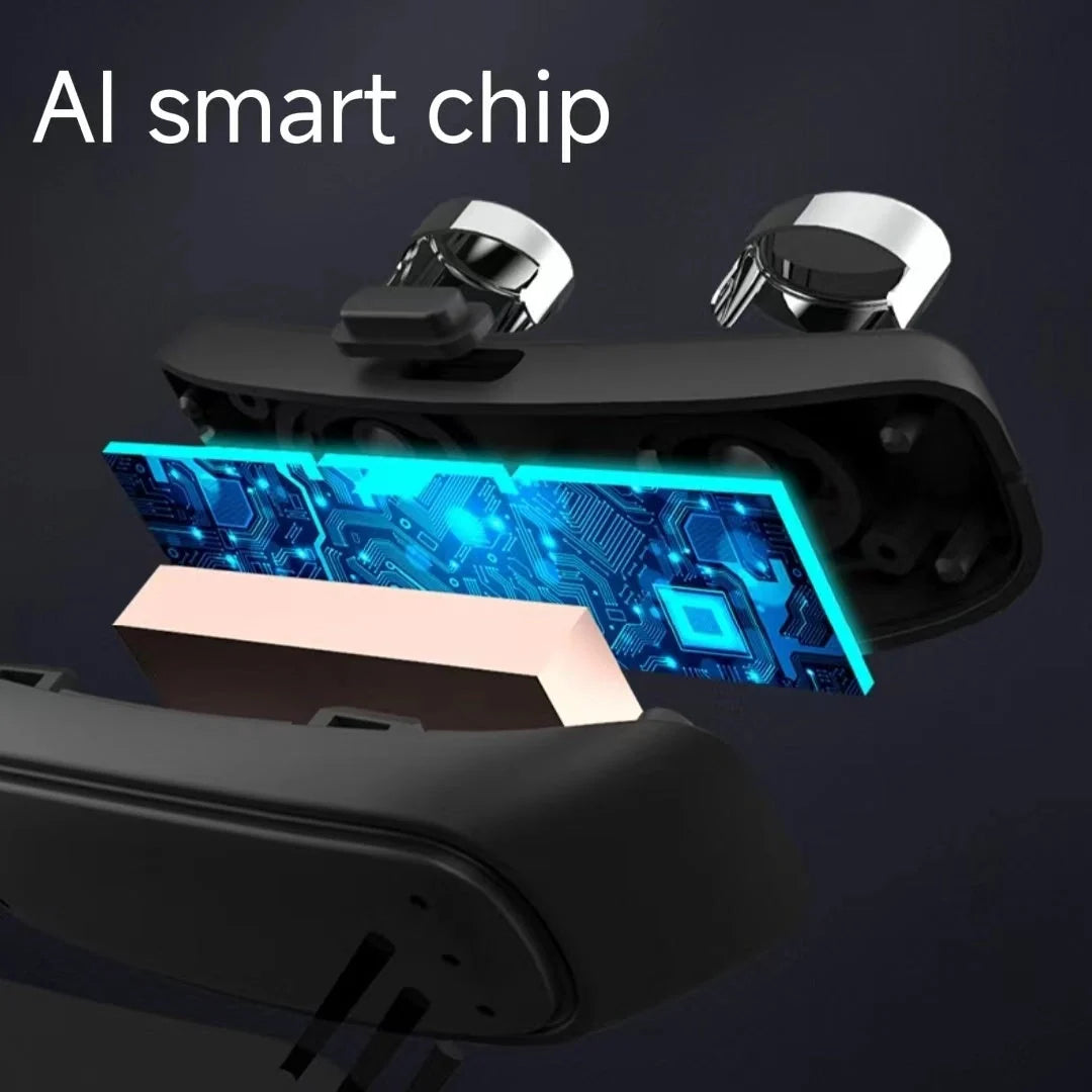 Smart Anti-Snoring Device with EMS Pulse Technology in black