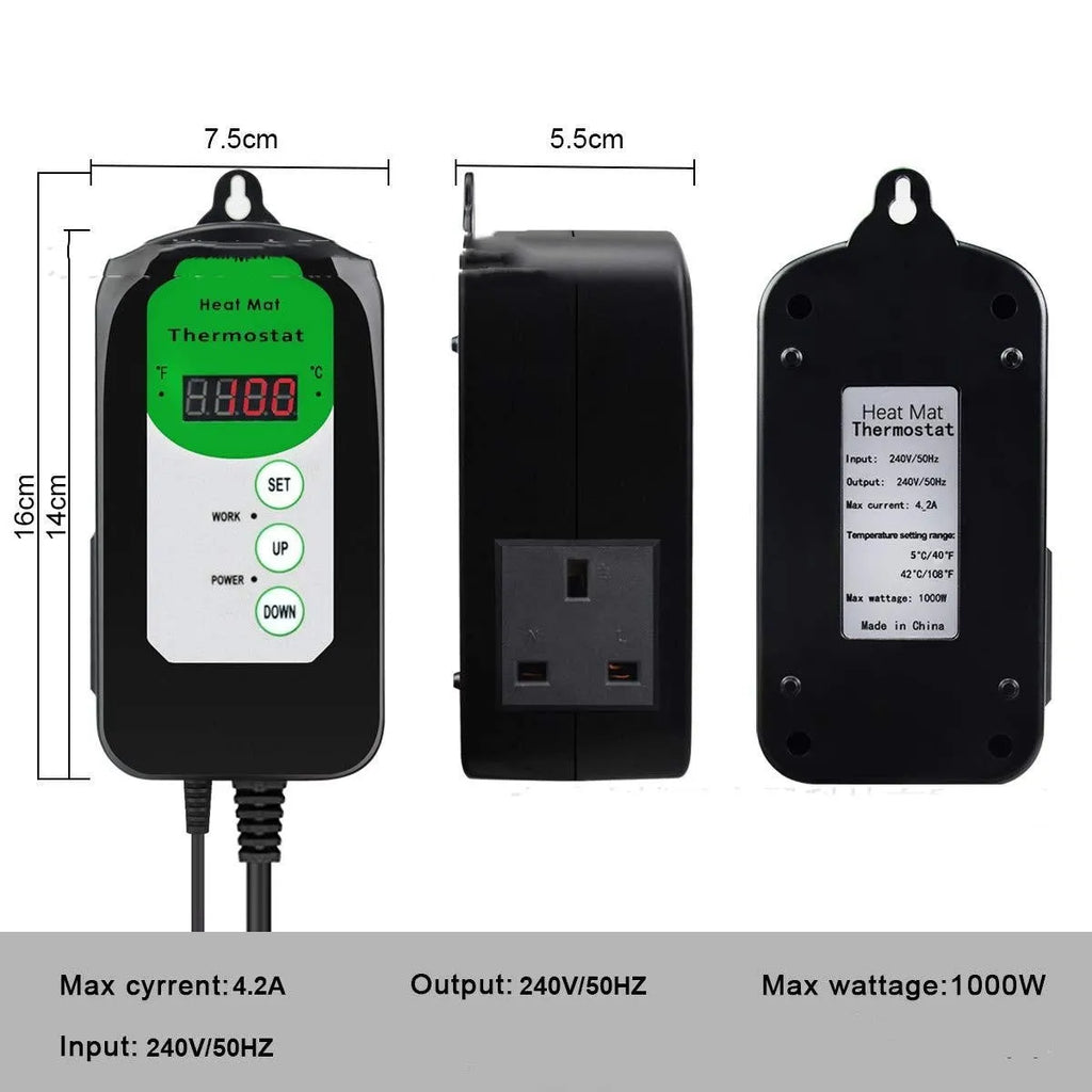 BH1912020 digital temperature controller with LCD display showing temperature readings