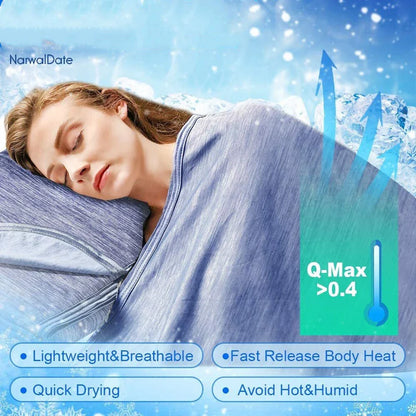 Cooling Summer Blanket made with breathable Japanese cooling fiber technology to keep you comfortable all night