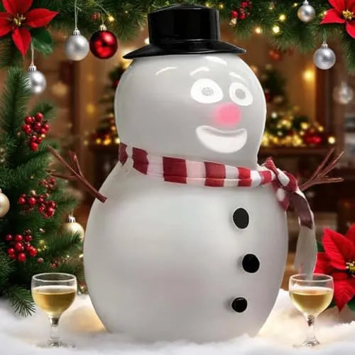 Talking animated blinking snowman puzzle toy ornament 20cm size injection moulded American style Christmas decoration