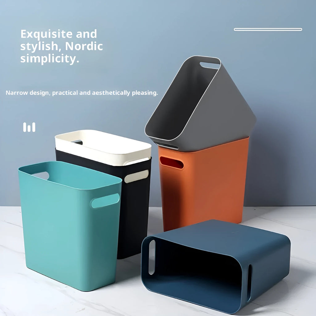 Extra thick PP toilet gap paper basket in six colours for home bathroom storage
