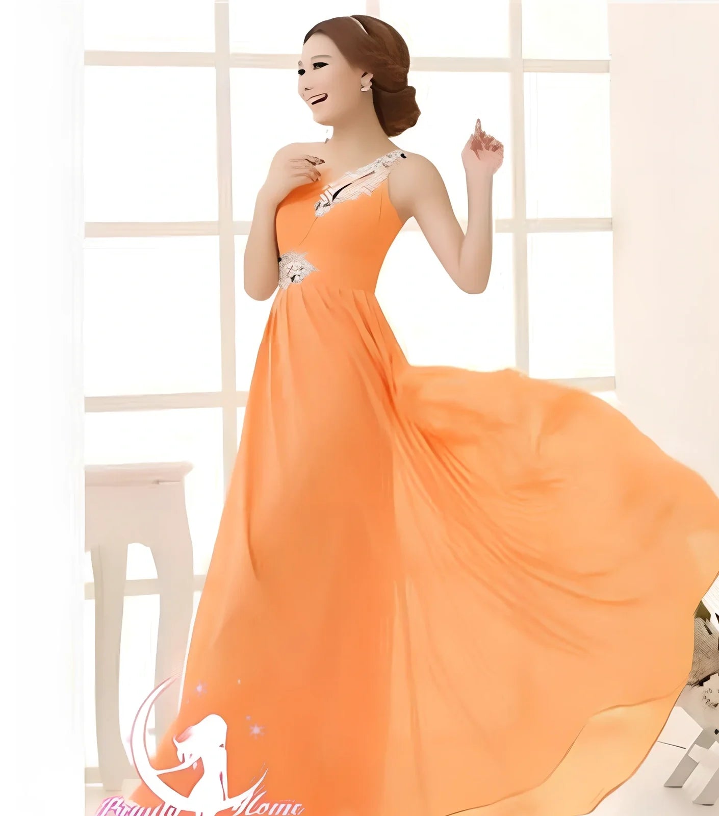 Polyester maxi dress in black, full 145cm length for evening bridesmaid wear, UK sizes S-XXXL