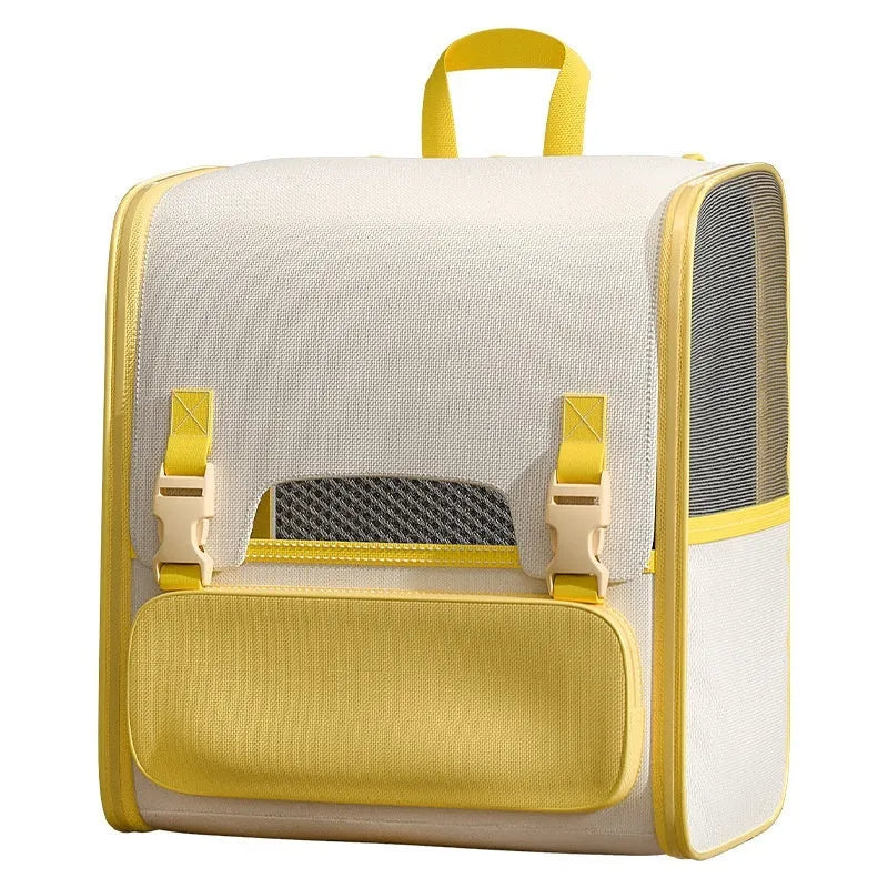 Oxford cloth pet backpack for cats and small dogs up to 8kg in Quietly Elegant Gray