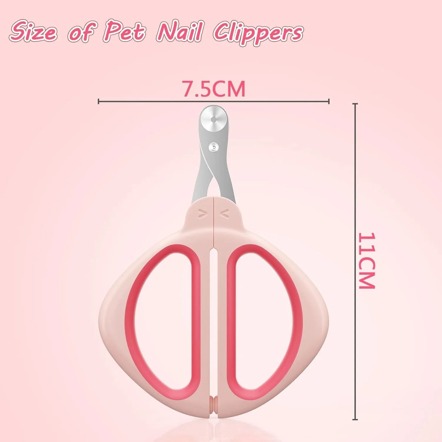 Blue cat nail clipper with a round positioning hole and non-slip handle for trimming pet nails