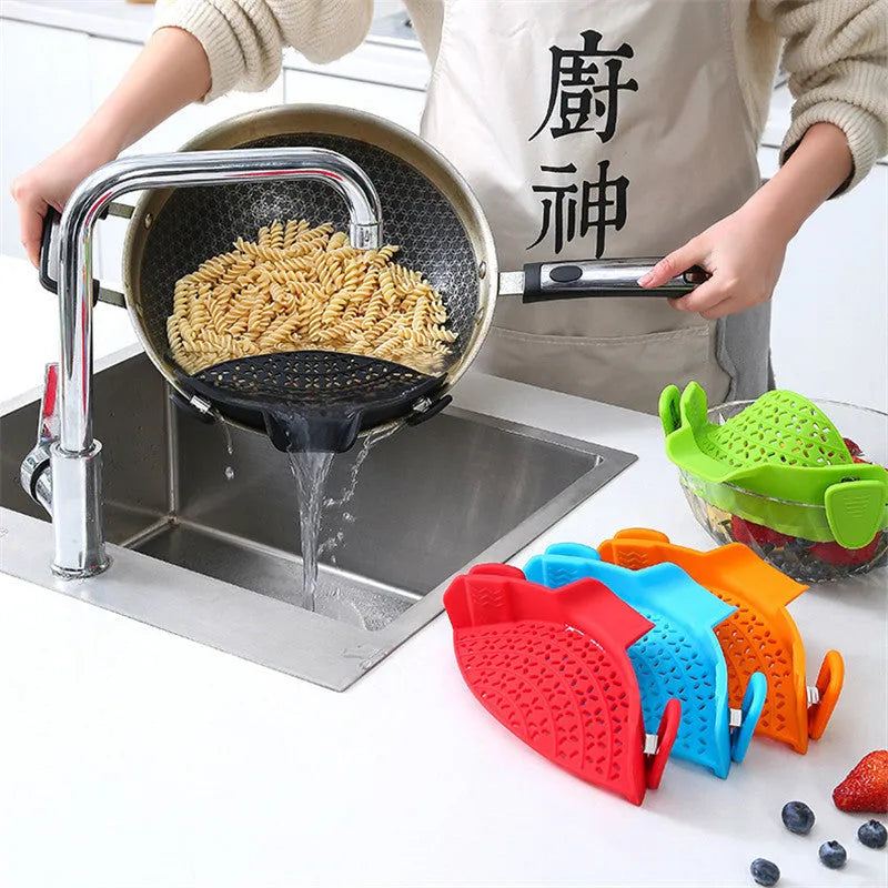 Silicone pot drain stopper kitchen gadget in modern minimalist style