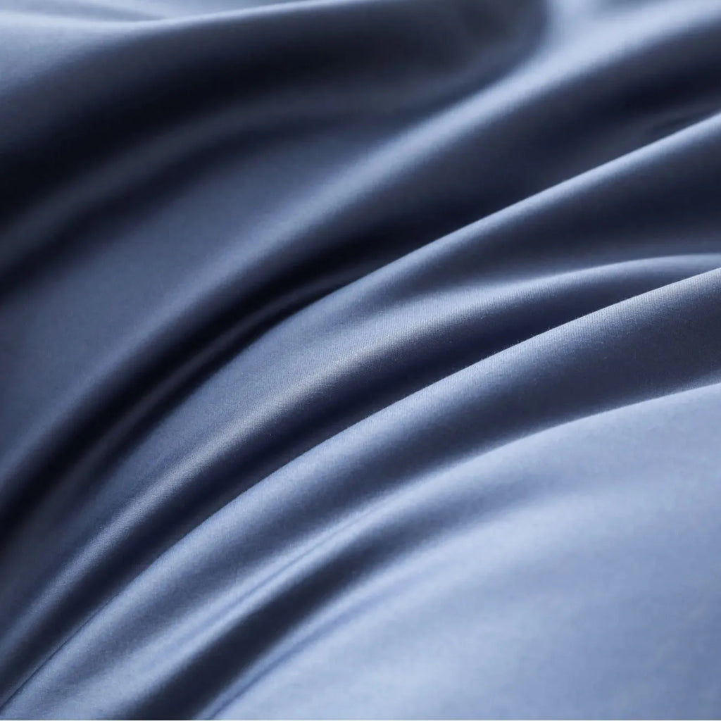 Pure cotton embroidered four-piece bed sheet set in champagne with quilt cover and pillowcases
