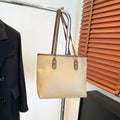 Korean style square horizontal shoulder underarm bag in PU leather with a sandwich pocket.