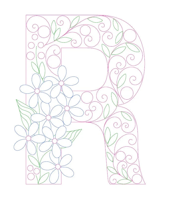 Paper Filigree Painting Kit - Letters for creative art projects