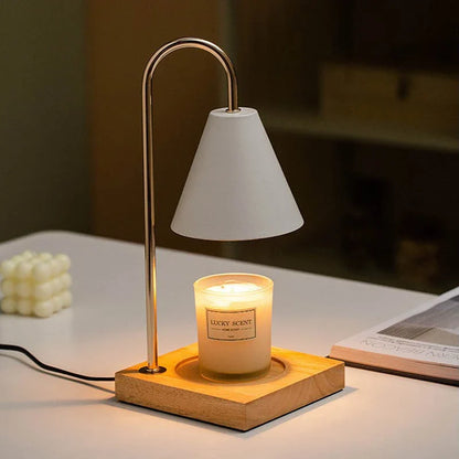 Versatile aromatherapy diffuser lamp with curvy stem, semi-matte finish, and adjustable soft halogen light for soothing fragrance and ambiance in Kiwi homes