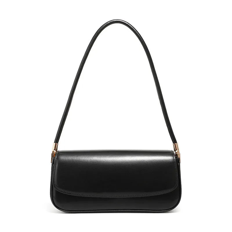 Genuine leather women's saddle bag in caramel, horizontal square shape with double straps