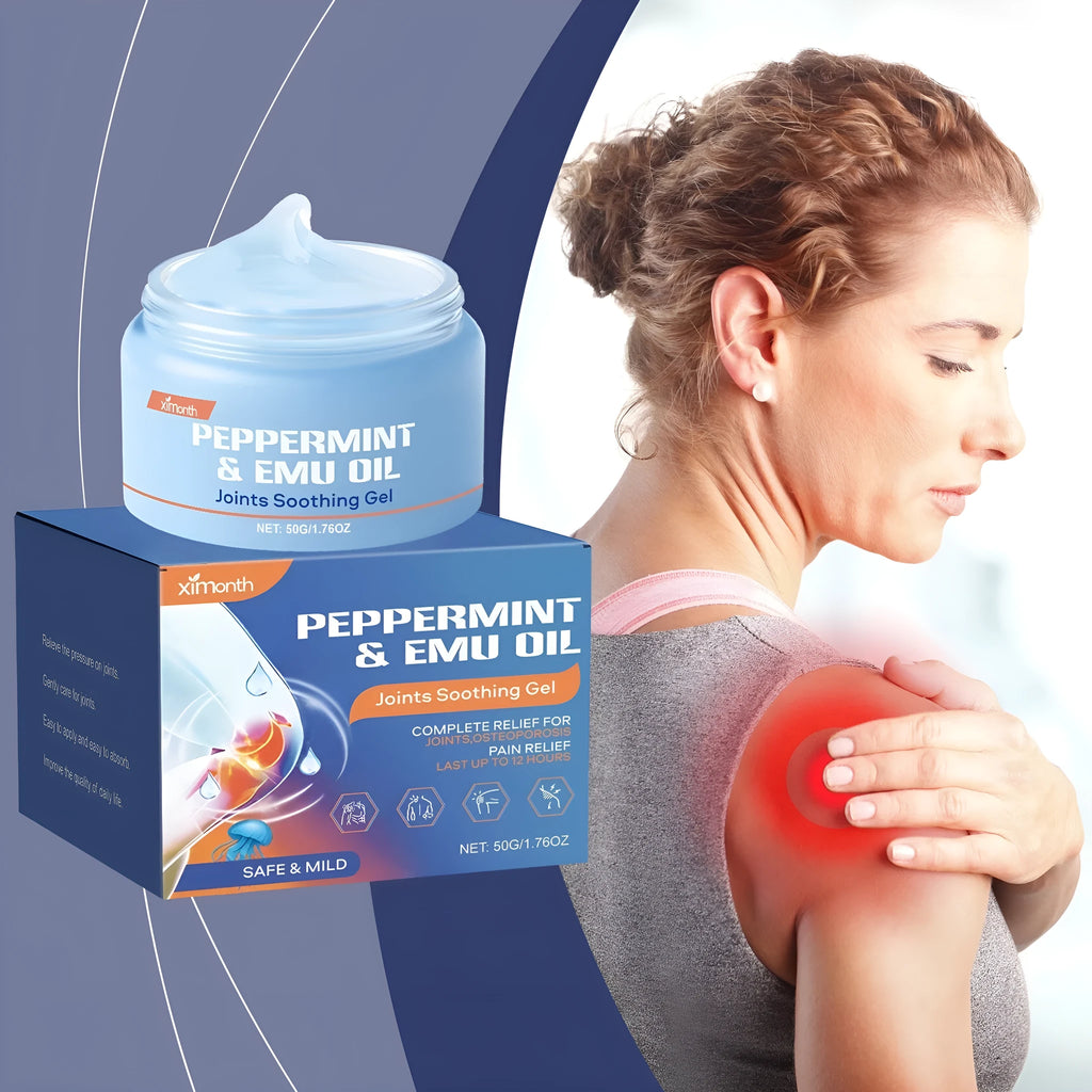 50g Joint Soothing Gel tube with menthol, mint leaf and emu oil for topical muscle and joint application