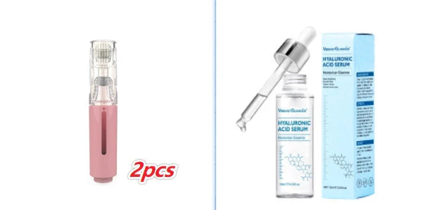 3-in-1 Lip and Beard Care Roller with microneedle technology for enhanced serum application