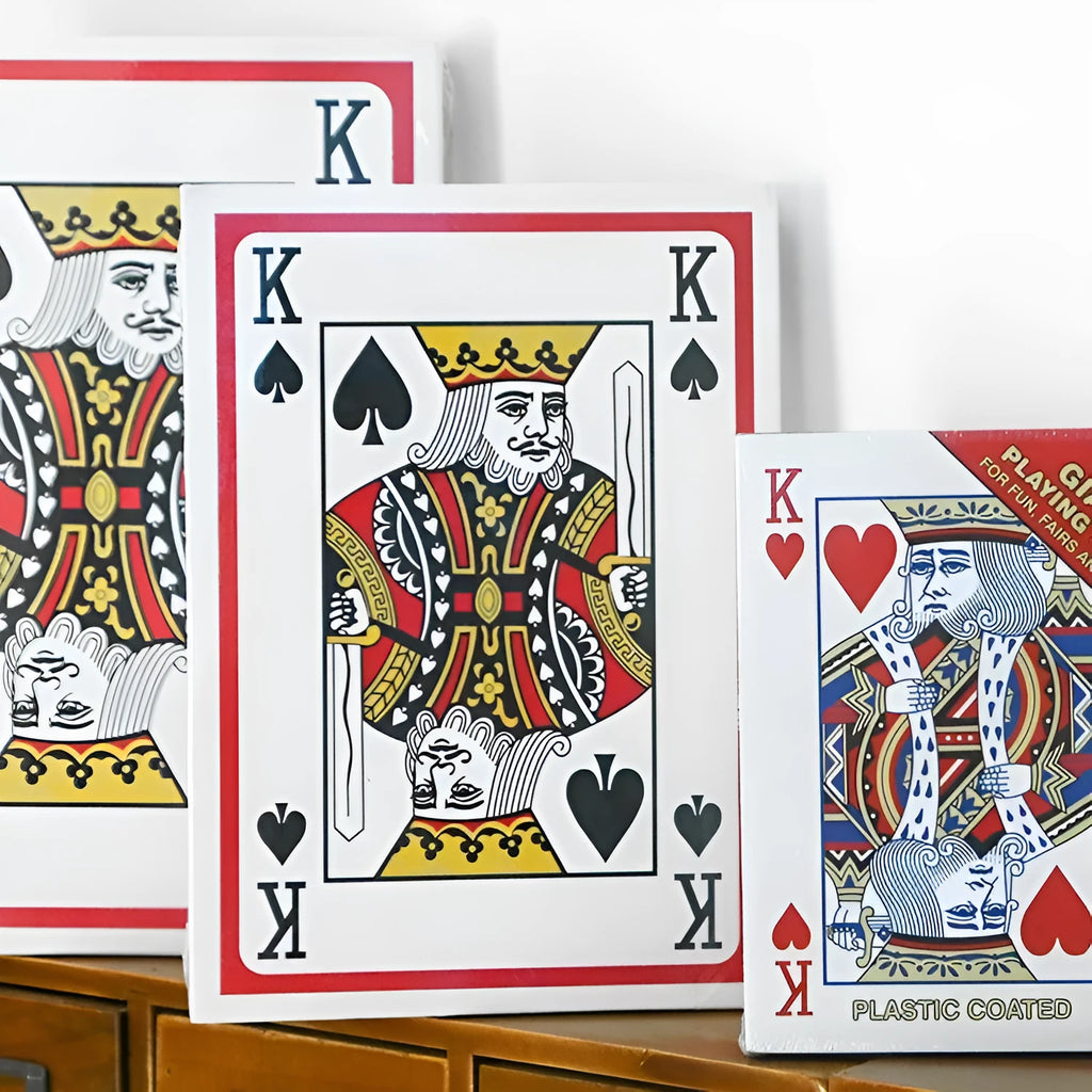 Large size playing cards for table games like Fighting Landlord, showing oversized format